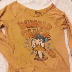 DISNEY: Donald Duck off the shoulder long sleeve
